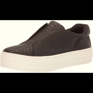 J/Slides Black Embossed Leather Heidi